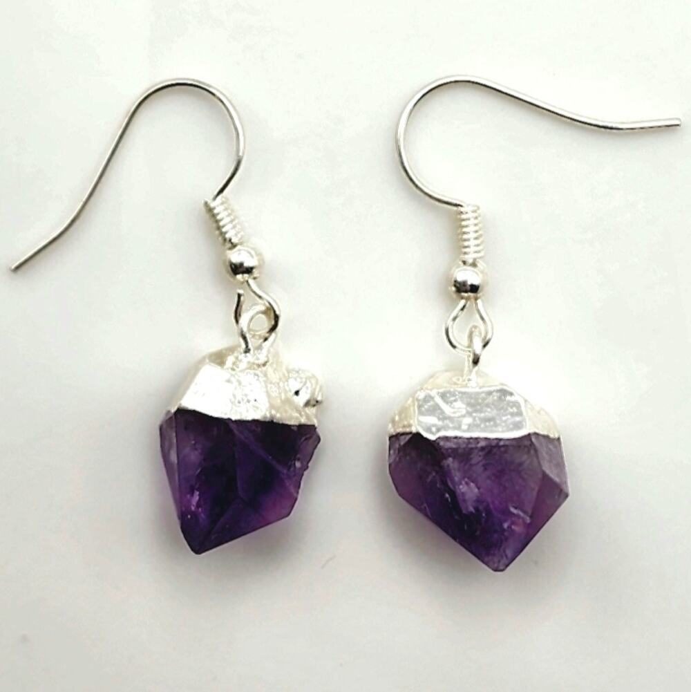 Earthly Treasures Genuine Amethyst Earrings